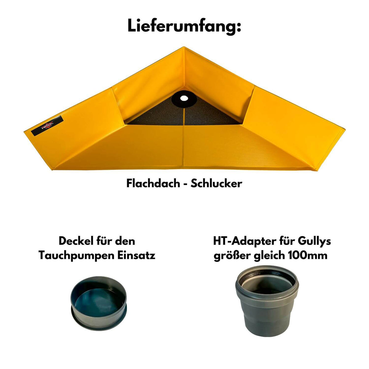 Flachdachreinigung / Wasserentfernung am Flachdach (Flachdach-Schieber + Flachdach-Schlucker). - Haidl Products