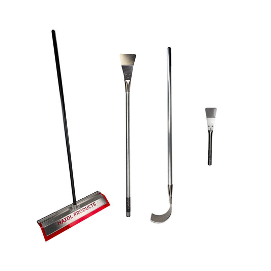 Flachdach Set 2 (1 x FlachdachSchieber + 1 x Set Flachdachkellen (105 & 40 cm) + 1 x Rollenzieher)