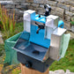 LAVESE® Mobiles Waschbecken PRO - Haidl Products-mobiles-Waschbecken-Baustellen-Waschbecken-für-Handwerker-Bauarbeiter-mit Frischwassertank-Outdoor-Waschbecken-mobil-mobile-Toilette-Hände-Waschen-auf-der-Baustelle-Sanitärlösung-bei Blackouts-autark-Spülbecken-Abwasserbehälter